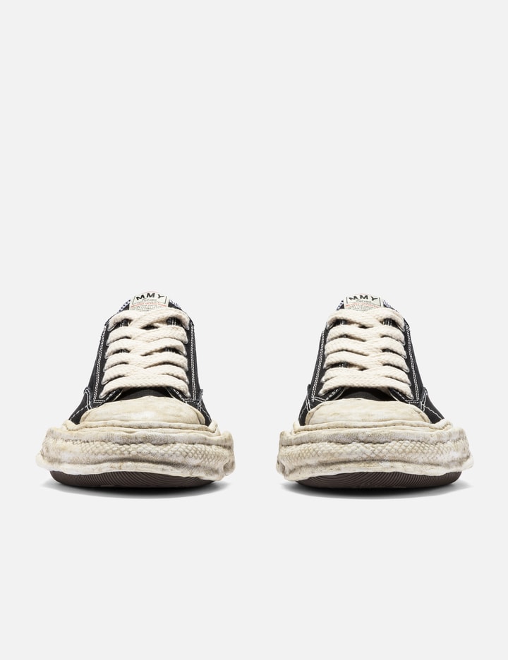 Miharayasuhiro Hank Og Sole Garment Dyed Canvas Low-top Sneaker In Black
