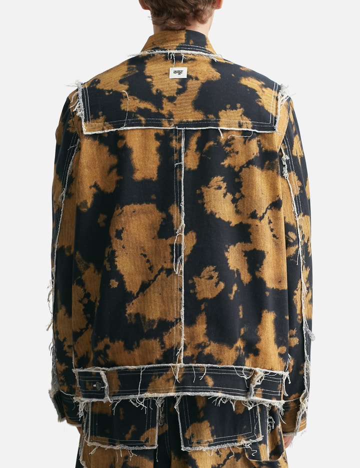 Bleached Effect Raw Edge Denim Jacket Placeholder Image