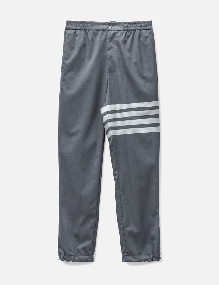 Thom Browne Plain Weave 4-bar Track Trousers In Grey