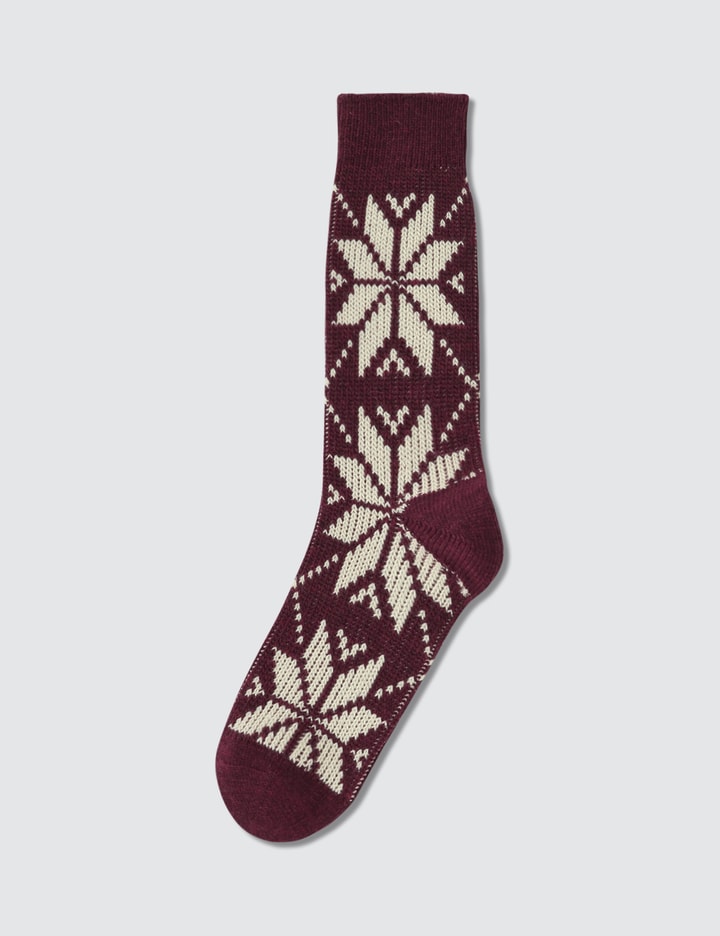 Mens Wool Mixed Snow Pattern Socks Placeholder Image