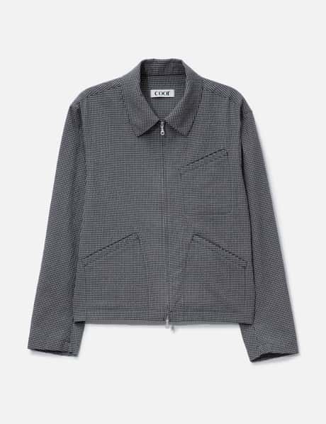 Micro Check Shirt Zip-Up view 6