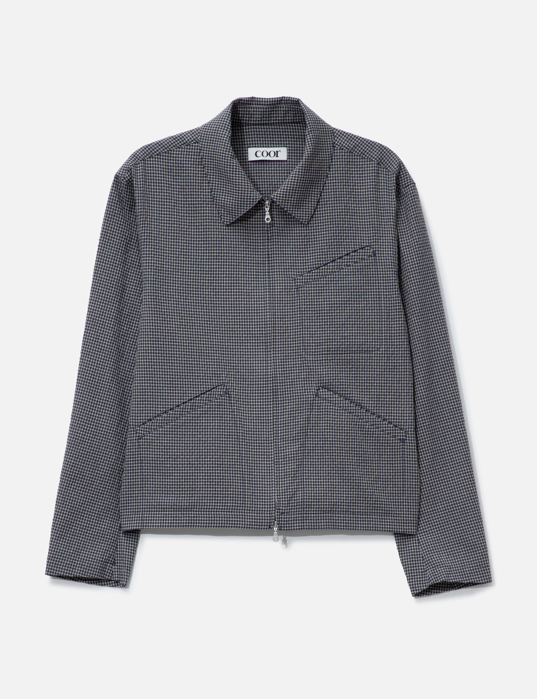 Micro Check Shirt Zip-Up view 7