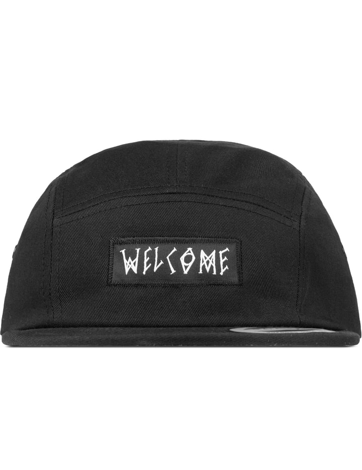 Welcome Skateboards Black Scrawl Camp Cap