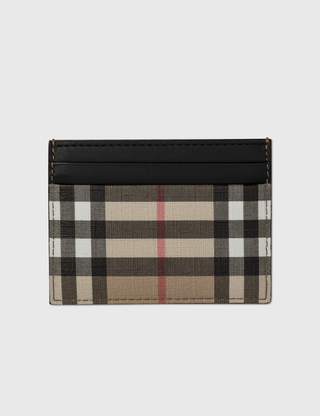 Burberry Card Holder - Vintage Check E-Canvas And Leather Case