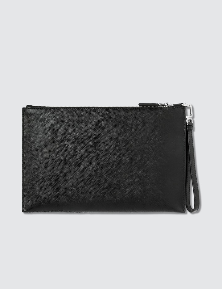 Embossed Logo Safiano Leather Pouch Placeholder Image