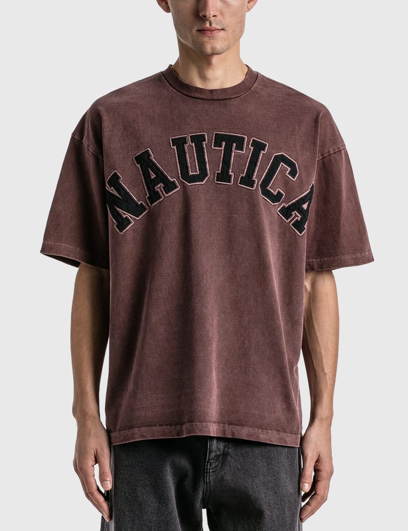 NAUTICA◆21SS/TOO HEAVY/アーチロゴ/長袖Tシャツ/L/コットン/BLK/211-1277 Nautica JP - \"Too Heavy\" Arch Logo T-shirt -HBX LTD- | HBX
