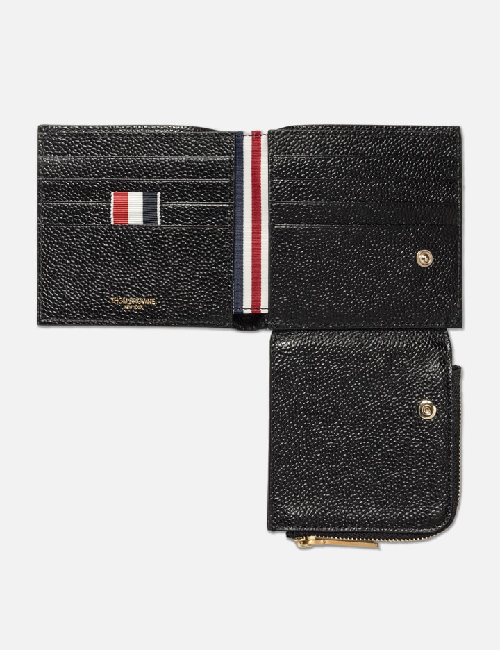 Shop Thom Browne Fold-out Coin Purse Billfold In Black