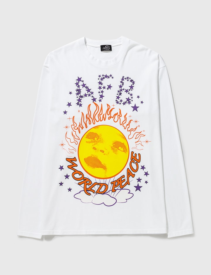 Afb World Peace Long Sleeve T-shirt In White
