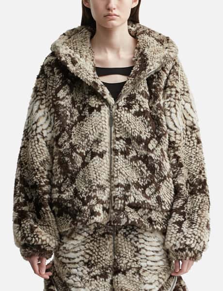Snakes Jacket 2.0 Faux Fur Jacket With Hood view 5