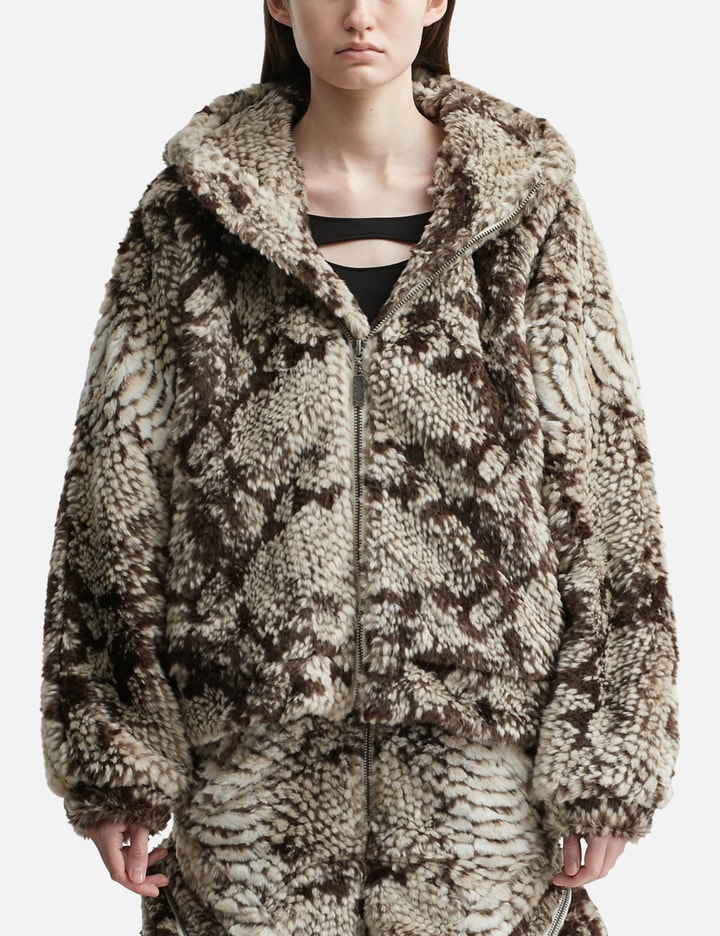 Snakes Jacket 2.0 Faux Fur Jacket With Hood