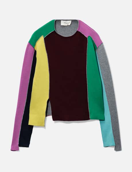 Ports 1961 PORTS PATCHWORK KNITTED SWEATER