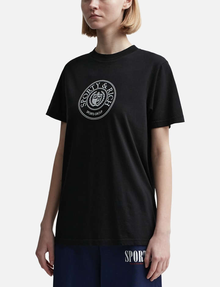 Shop Sporty &amp; Rich Connecticut Crest T-shirt In Black