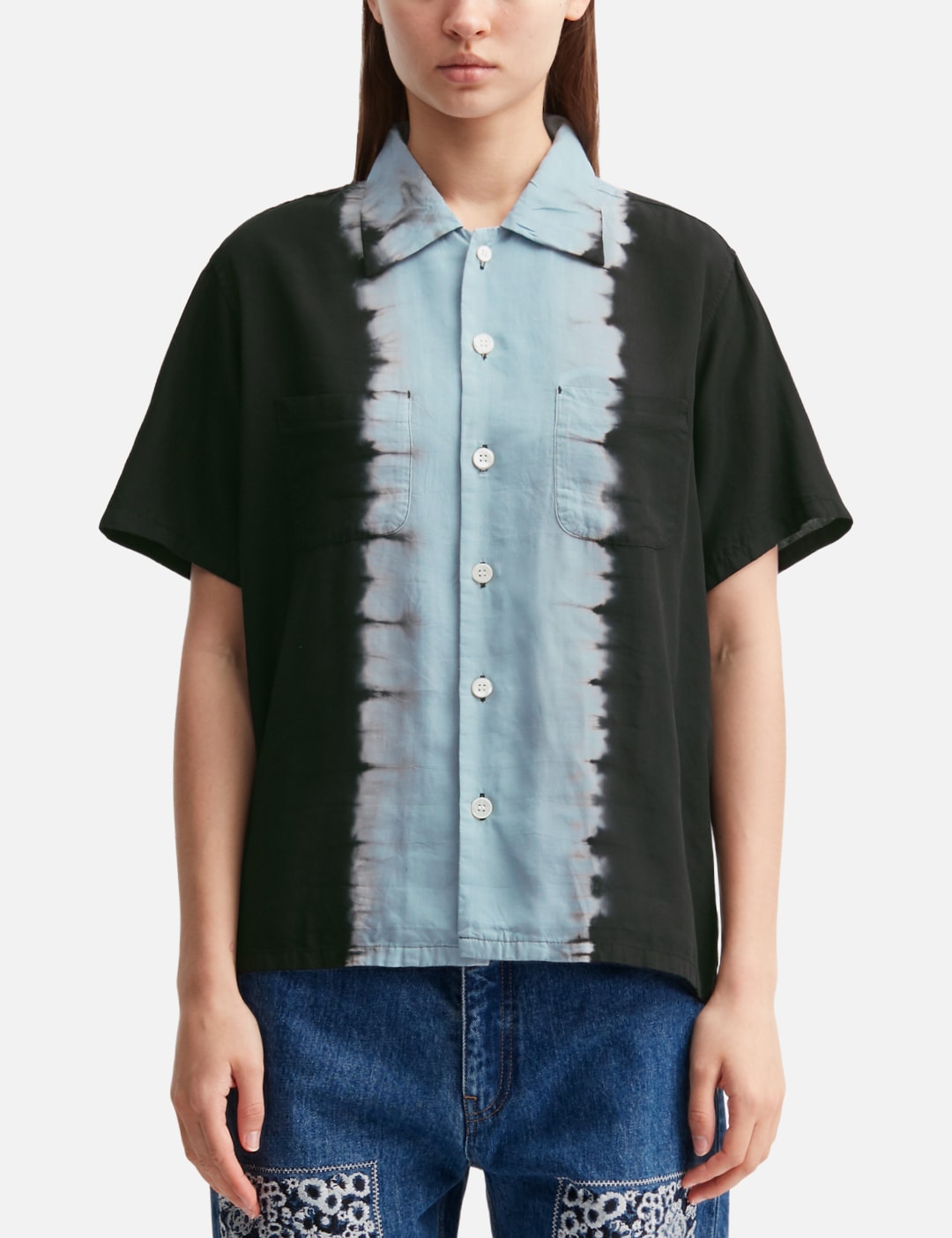 Hand Dye Open Collar Ss Shirt view 11