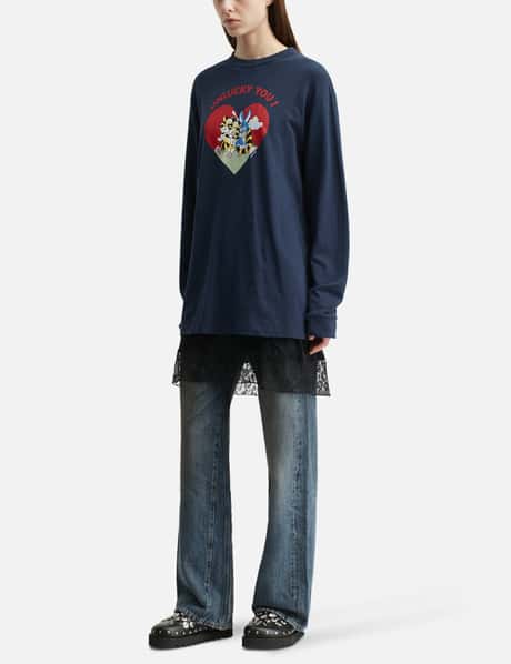 'KENZO Cartoon' Outlined Relax Long Sleeve T-Shirt view 14