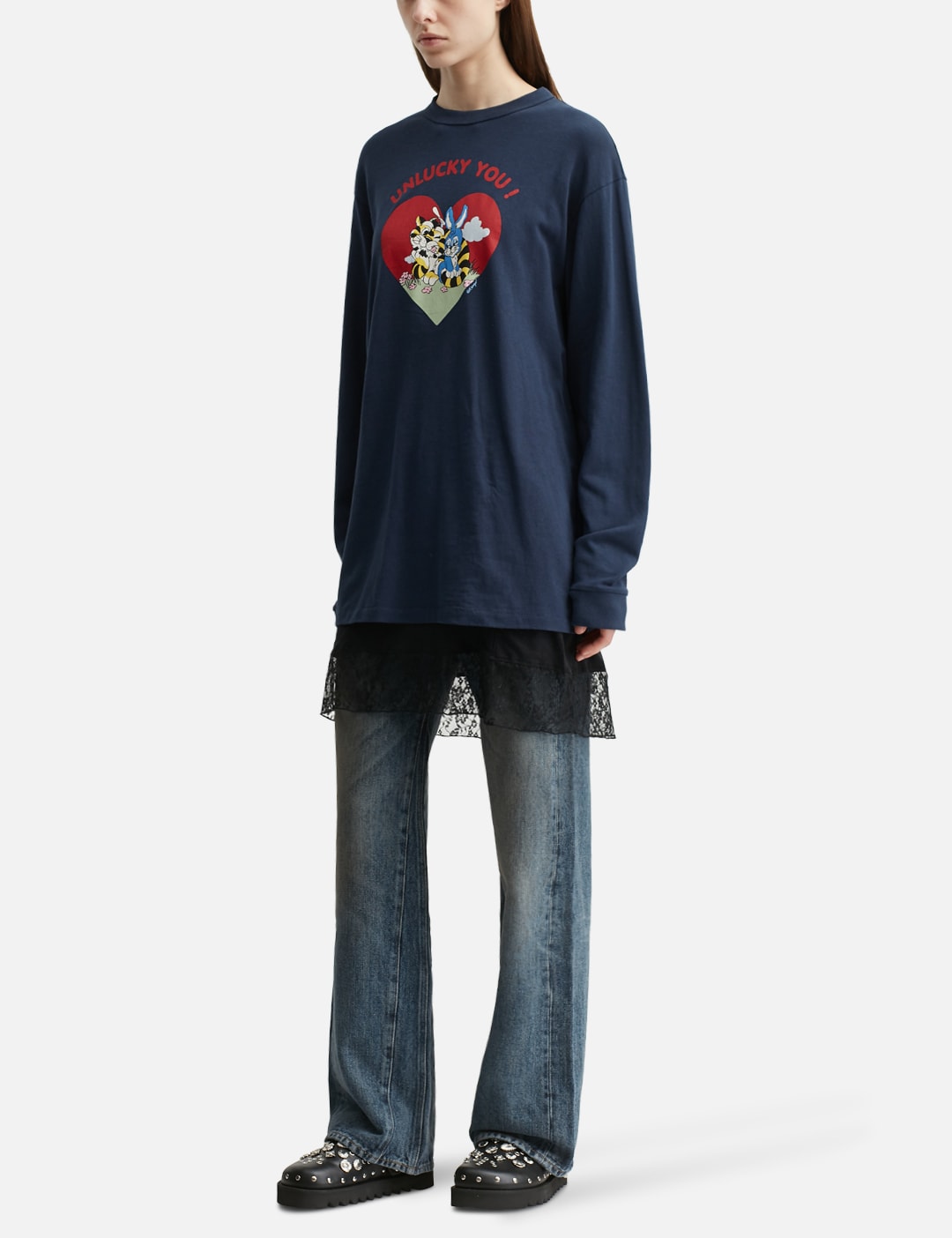 'KENZO Cartoon' Outlined Relax Long Sleeve T-Shirt view 20