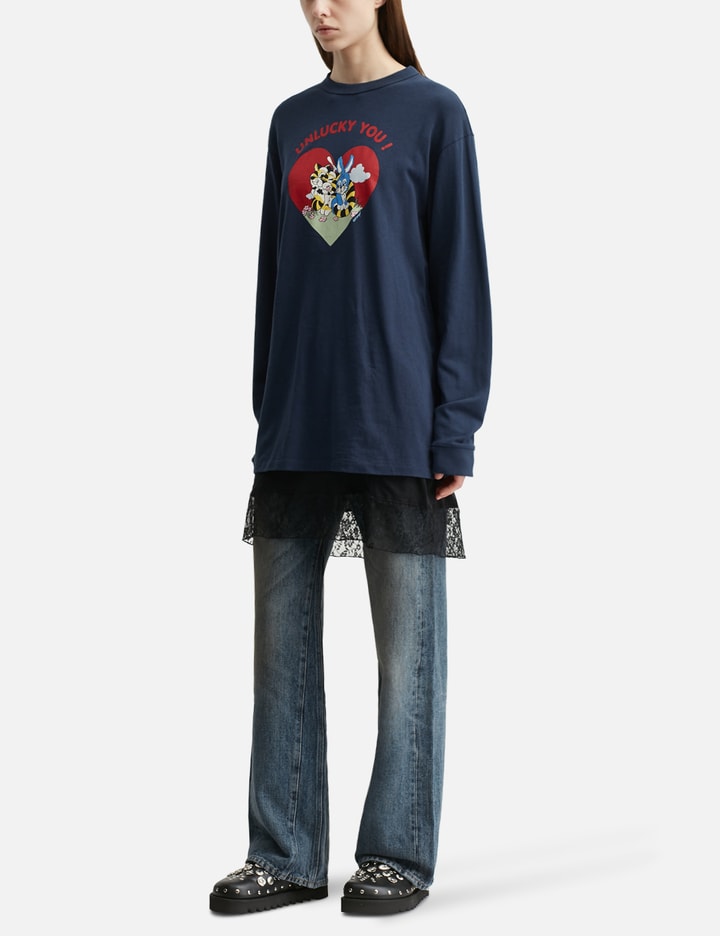'KENZO Cartoon' Outlined Relax Long Sleeve T-Shirt view 5