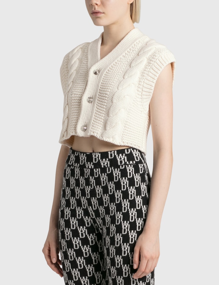 V Neck Crop Knit Cardigan Placeholder Image