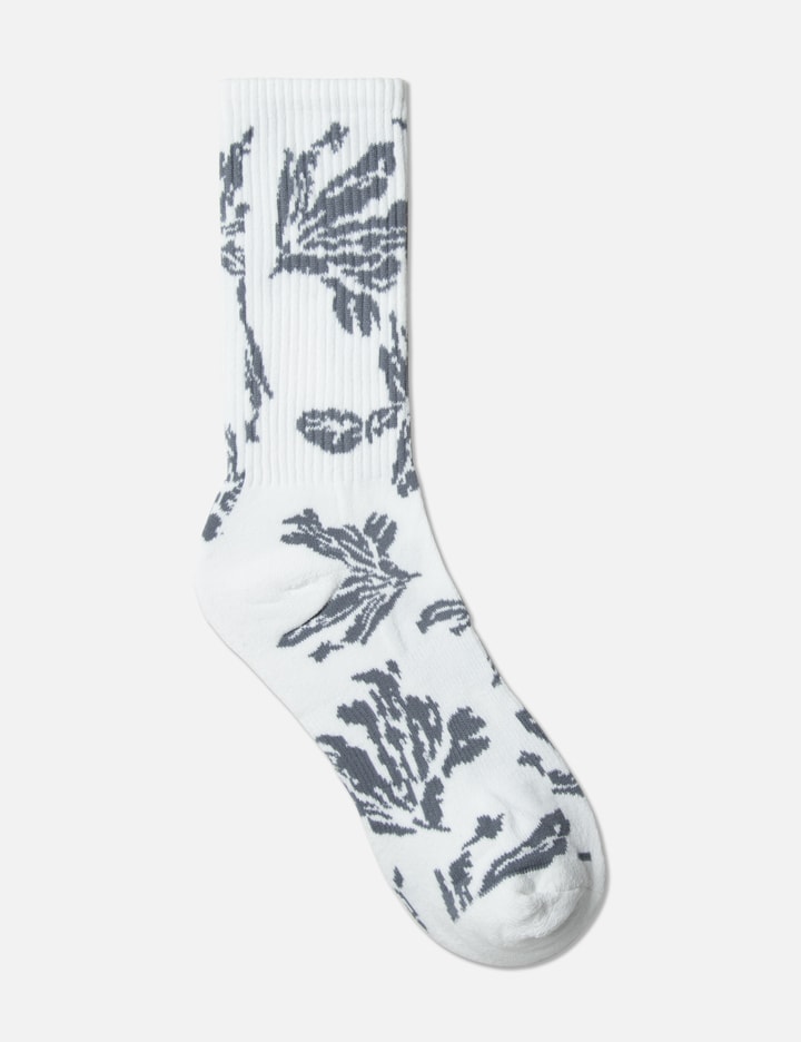 Fiori Golf Jacquard Flower Crew Sock