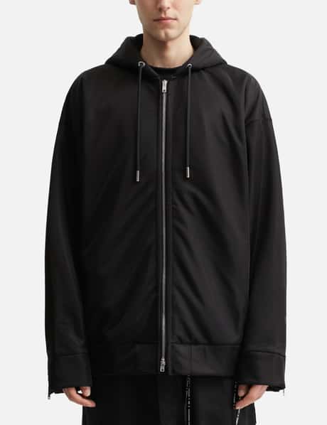 Sheer Layered Zip-Up Boxy Hoodie view 12