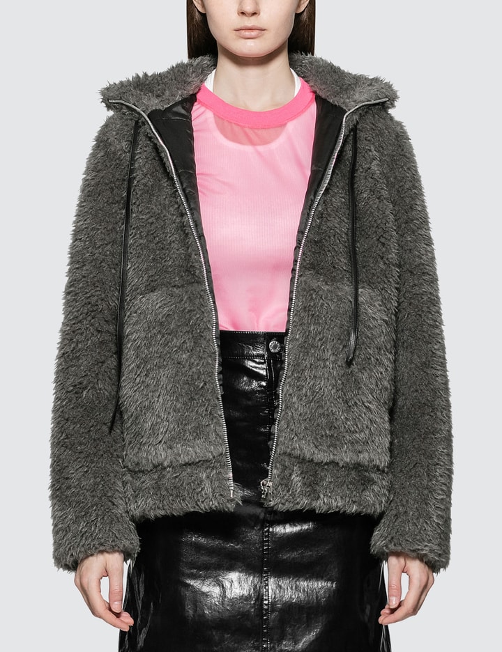 Shaggy Fur Bomber Jacket Placeholder Image