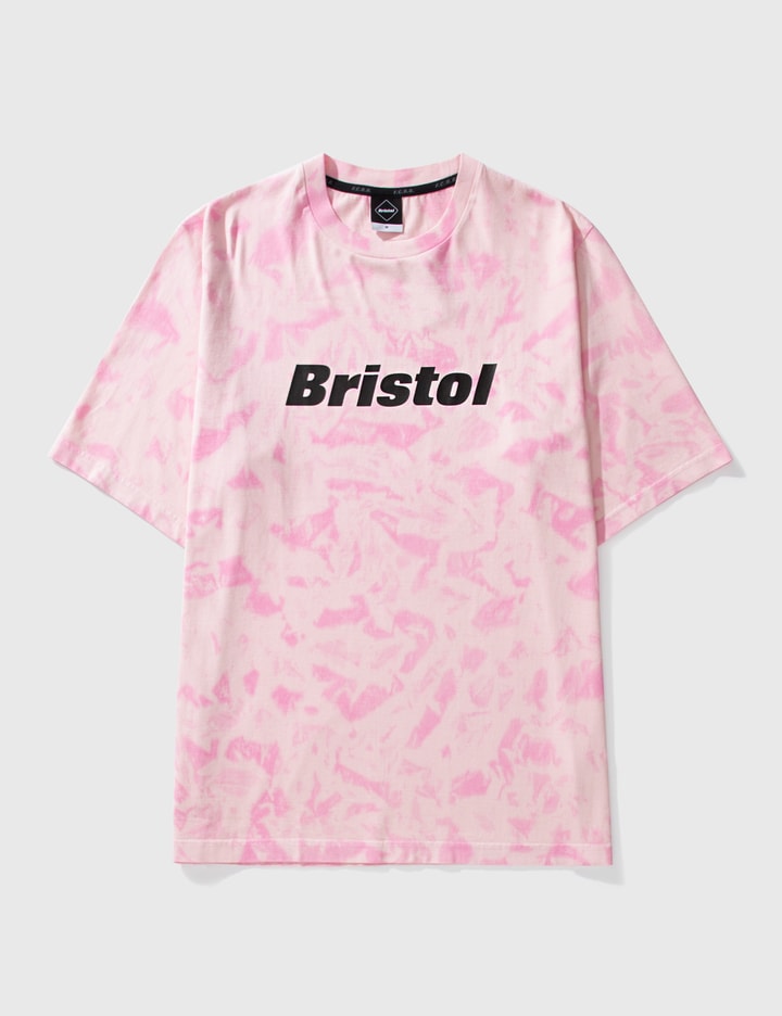 F.c. Real Bristol Tie-dye Authentic Logo T-shirt In Pink