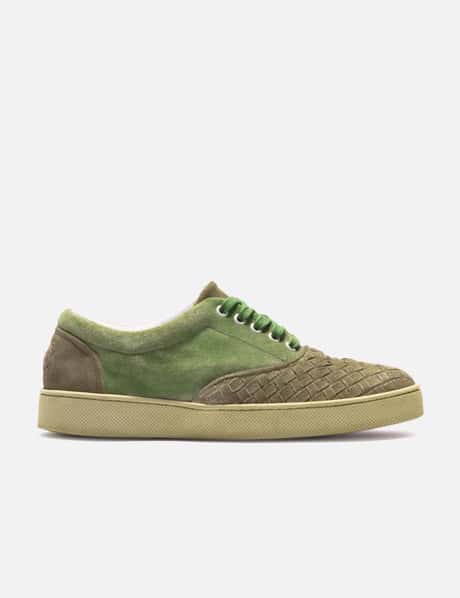 Bottega Veneta Intrecciato Woven Suede Low Sneakers