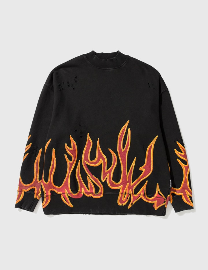 Graffiti Flames Crewneck Sweatshirt Placeholder Image