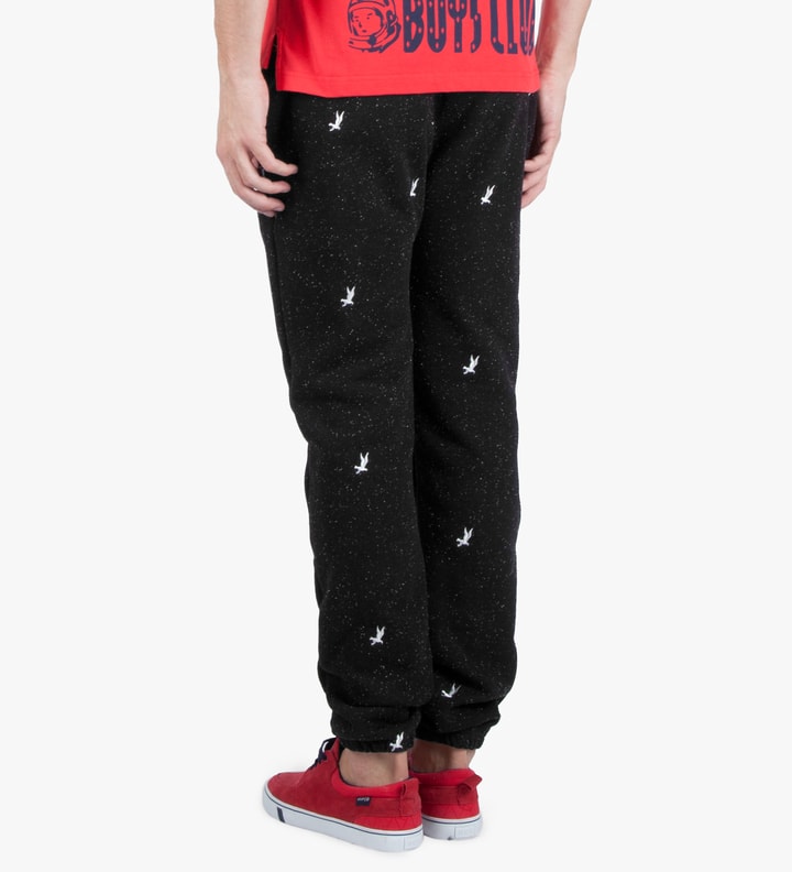 Speckled Black Fleece Fancy Seagulls Sweatpants Placeholder Image