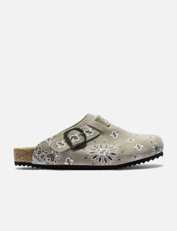 Bravest Studios Camel Paisley Suede Clogs