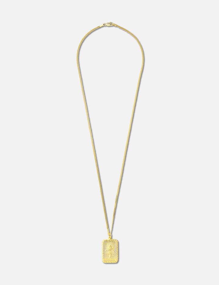 Wacko Maria Plate Necklace ( Type-2 ) In Gold