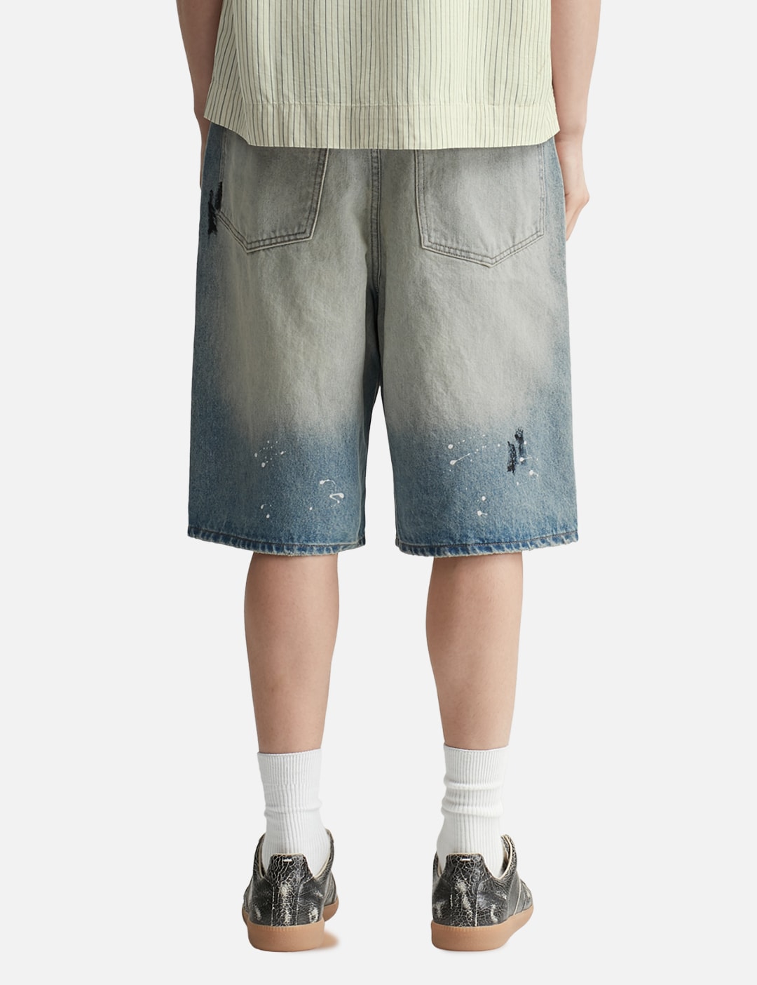 Dirty Mid Blue Baggy Shorts view 19
