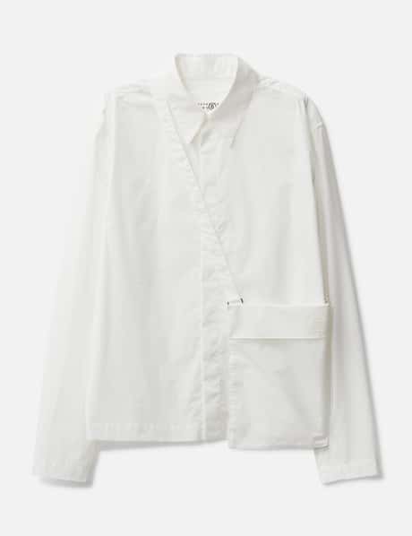 MM6 Maison Margiela Pouch Embellished Cotton Shirt