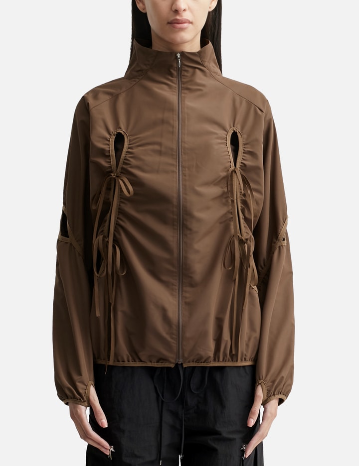 Nache Hbx Exclusive Cut-out Wind Breaker In Brown