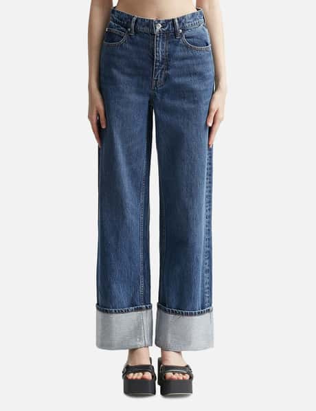 T By Alexander Wang Crystal Cuff Straight Jean