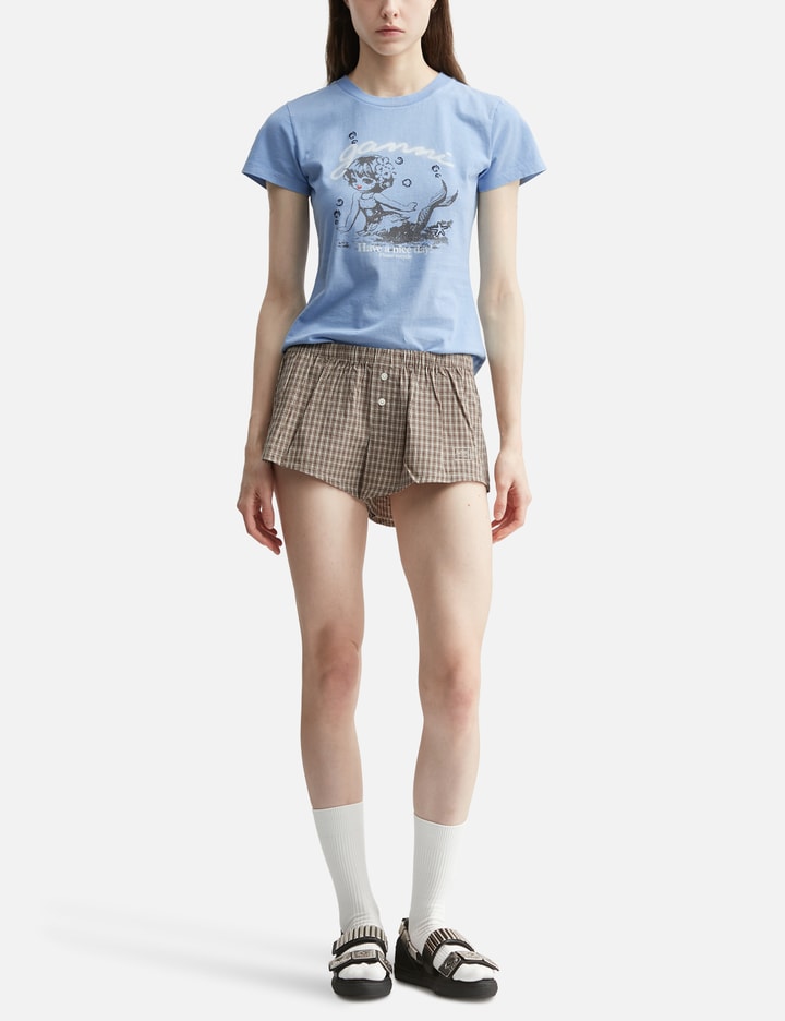 Ganni Baby Fit T-Shirt With Mermaid