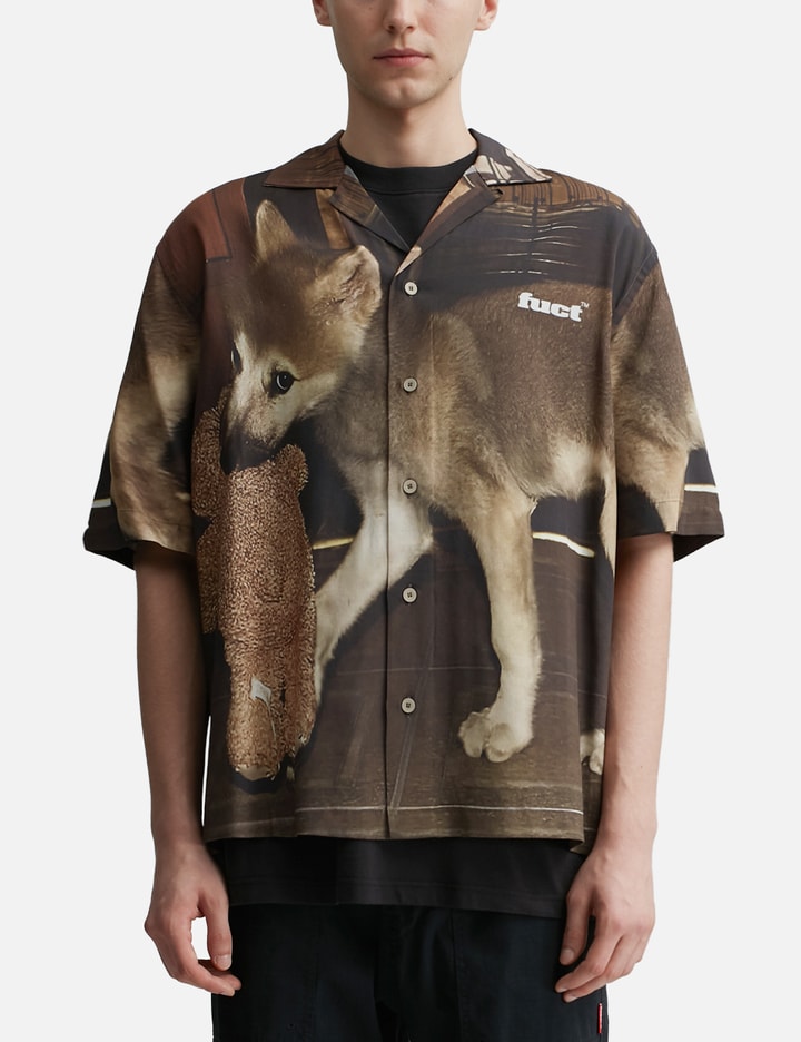 Shop Fuct Camp Collar Shirt In Brown