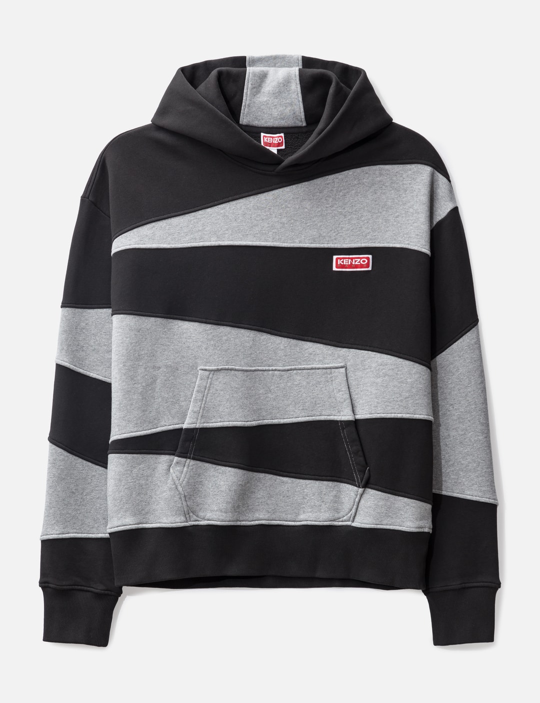 Dazzle Stripe Oversized Hooded Sweatshirt