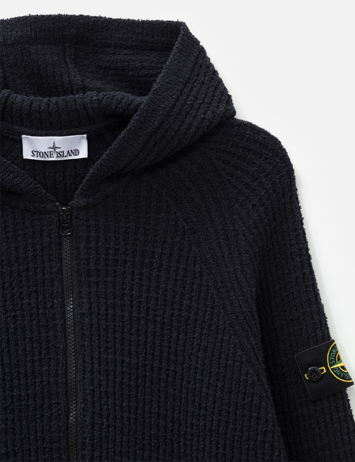 Stone Island Full Rib Cotton Bouclé Hooded Zip-Up Jumper