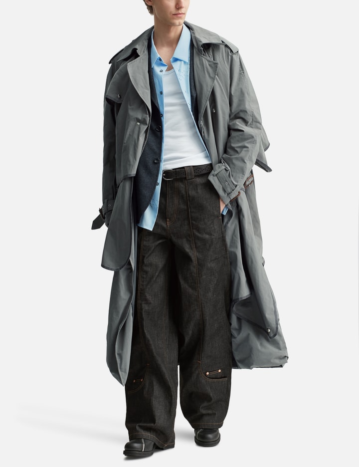 Draped Umbrella Trenchcoat Placeholder Image