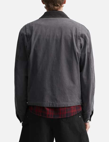 Garment Washed Zip Work Jacket view 13