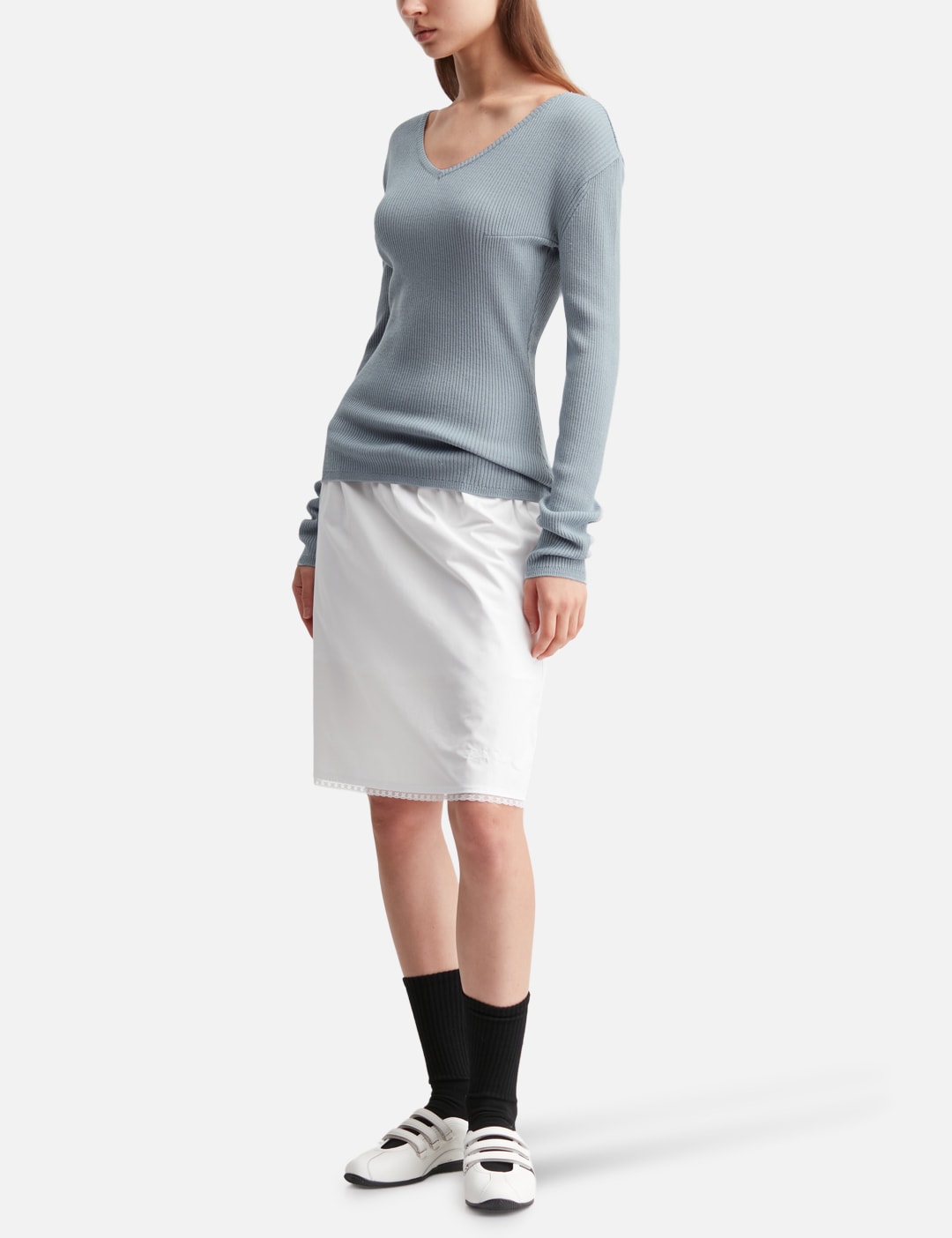 G Classic Rib V-Neck Knit view 20