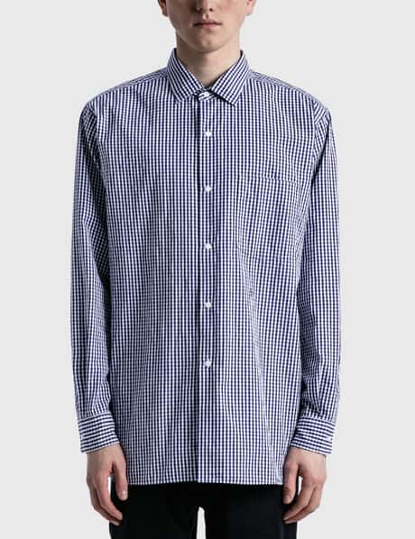 Nanamica - Regular Collar Stripe Wind Shirt | HBX - Globally  