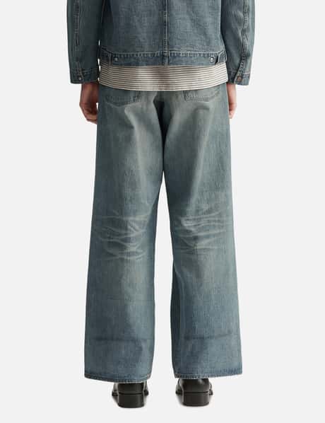 Destressed Modern Denim Wide Cut view 12