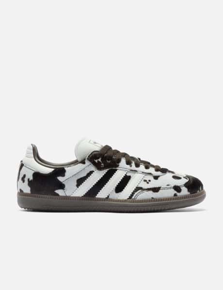 adidas Originals Samba OG Shoes - Leather sneakers with hairy cow print and gum outsole. | HBX adidas Originals Samba OG Shoes - Leather sneakers with hairy cow print and gum outsole. | HBX