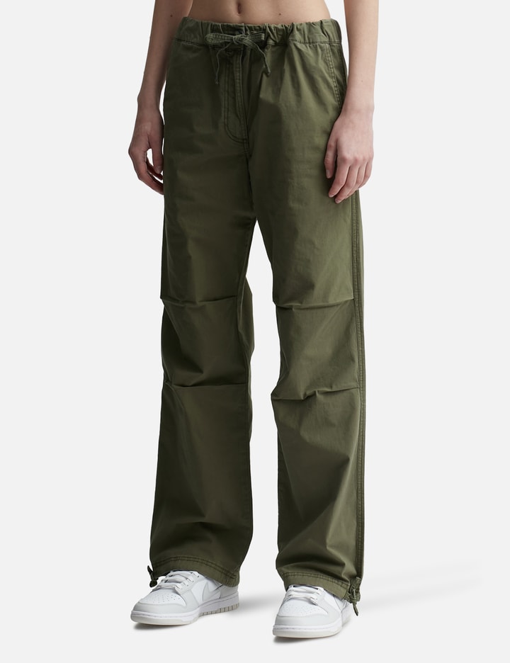 Green Washed Cotton Canvas Drawstring Pants Placeholder Image