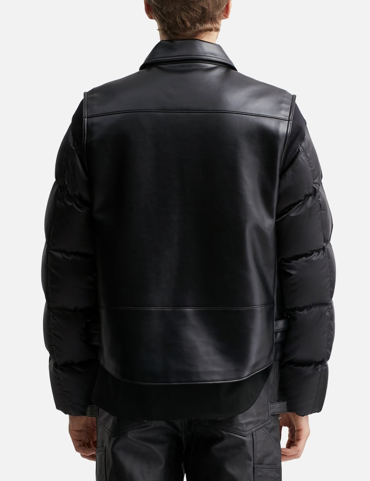 Undercover Up2e4207 Hybrid Biker Jacket In Multi