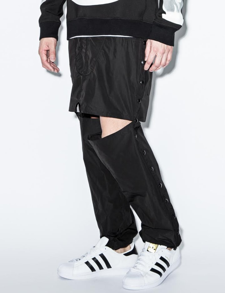 Black Snap Track Pants with Cut Out Detail Placeholder Image