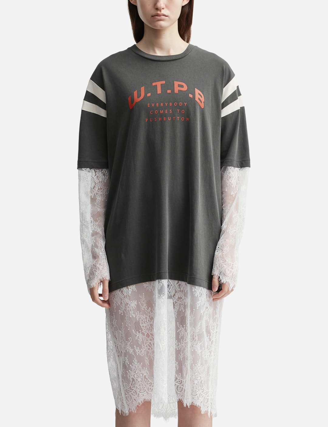 Layered Lace Sleeve Tee view 13