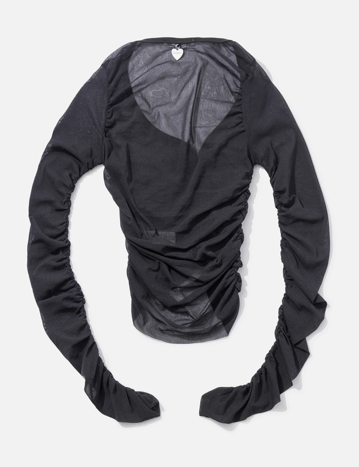 Acne Studios Hook-fastening Ruched Blouse In Black