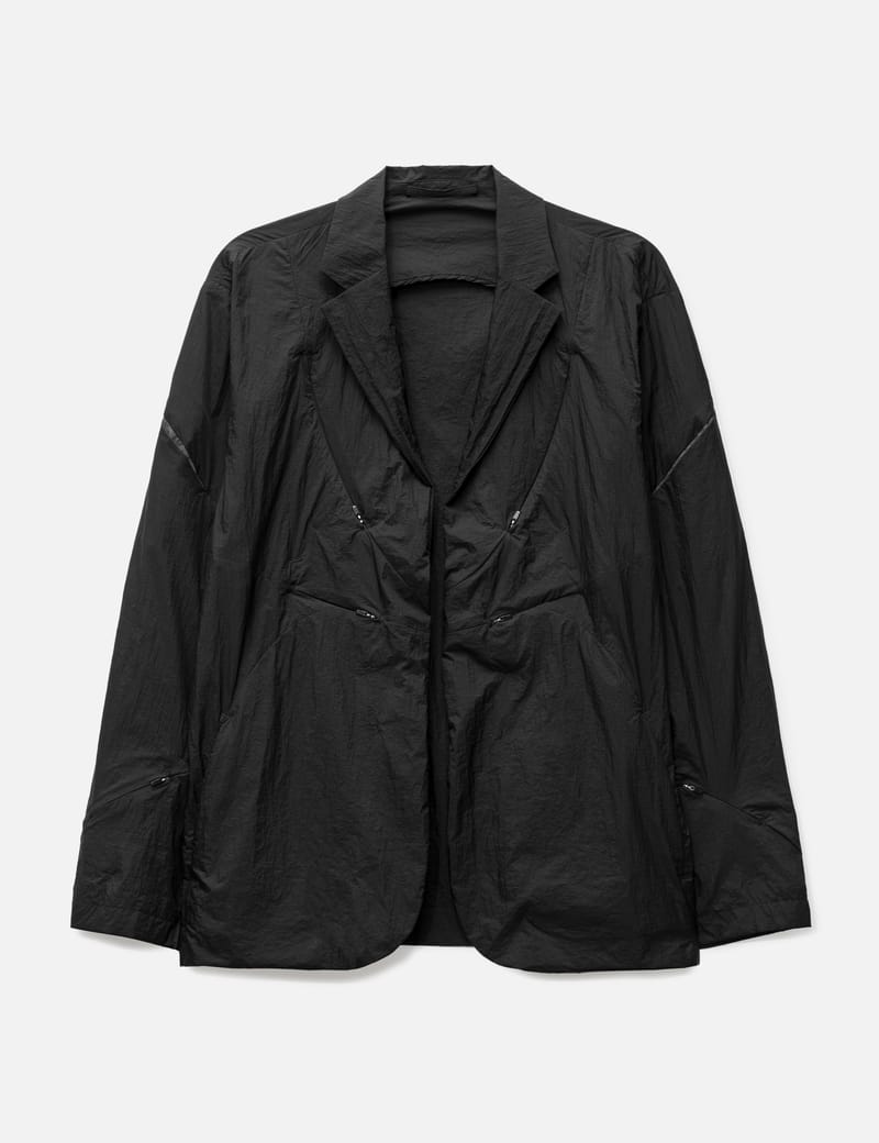 Post Archive Faction multiple-zipper detail blazer - Neutrals